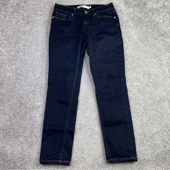 Levi's Jeans Women's 1 Blue 524 Skinny Low Rise Dark Denim Juniors - Picture 1 of 12